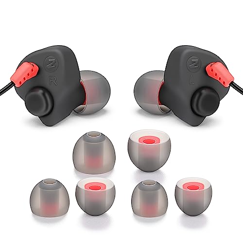 Zeadio Silicone Molded Earplugs, Comfortable Percussive Filters Hearing Protection for Shooting, Concerts, Work and Travel (EX11)