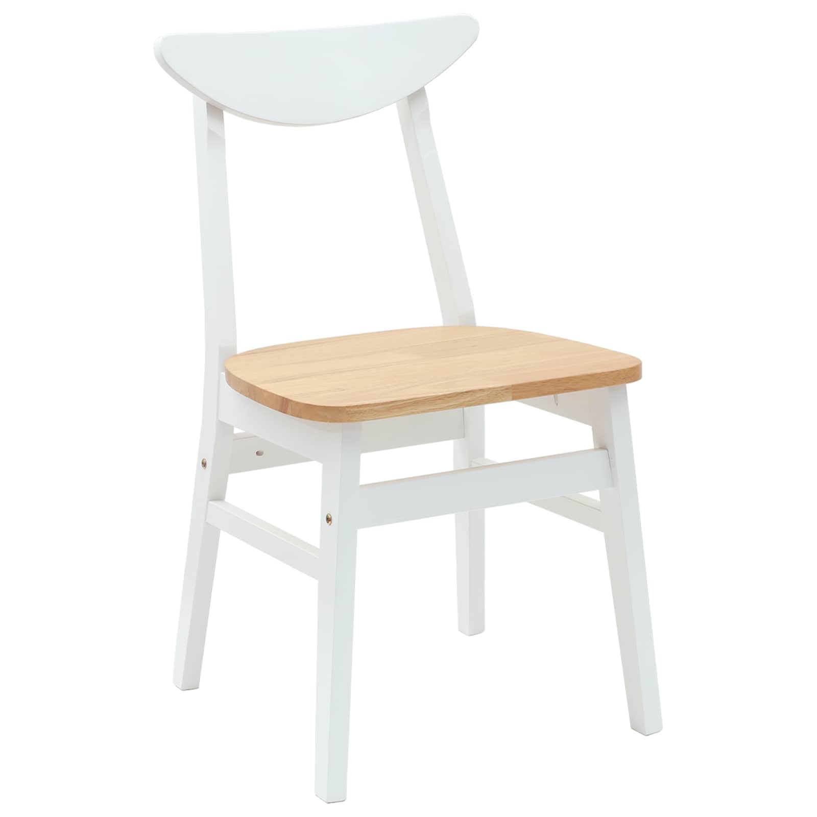 Z litego drewna kauczukowego nowoczesne eleganckie biały 42 x 47.5 x 81 cm