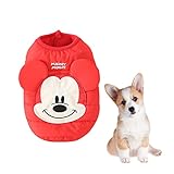 ペット服 Tシャツ 犬服 パーカー ドッグウェア 犬の服 犬猫洋服 ミッキー 変身服 二足 綿製 可愛い ペットウェア 柔らかい 防寒 人気 小中型犬服 猫服 犬用コスチューム ハロウィン クリスマス (XS，レッド)