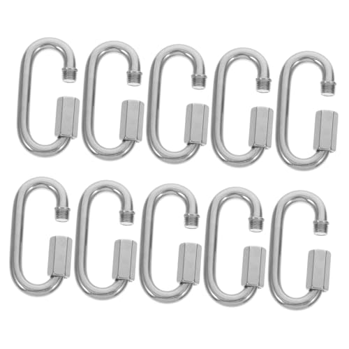 PartyKindom 10pezzi Connettori Inossidabile d Moschettone Antiscivolo Per Industriale Attrezzature e