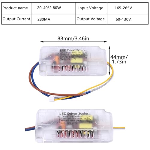 Transformateur LED 20-40Wx4 avec télécommande infrarouge pour plafonnier