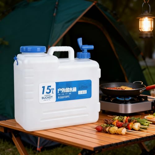 Récipient d'eau portable robuste avec robinet réglable et poignée fixe