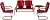 Crosley Furniture Ridgeland 4-Piece Retro Metal Outdoor Loveseat Glider Patio Furniture Set for Porch, Deck, Bright Red Gloss