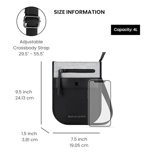 Image of Sherpani Prima, Small Anti Theft Crossbody Bag, Travel Shoulder Bag, Cross Body Purses, Handbags, Travel Gift