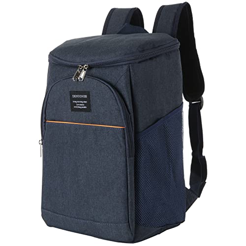 JMIATRY Weicher Kühlrucksack, 18 l Fassungsvermögen, Picknick-Rucksack, isolierte wasserdichte Kühltasche, ideal für Camping, Wandern, Strand, Grillen und Familien-Aktivitäten im Freien, Dunkelblau