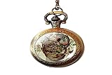 Reloj de bolsillo con diseño de cabeza humana y ciencia de cerebro con foto, para hombre y mujer, joyería como regalo