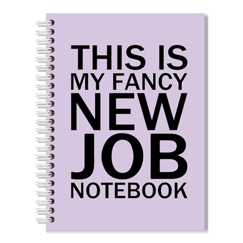 Carnet à spirale sarcastique violet clair This is My Fancy New Job pour le bureau