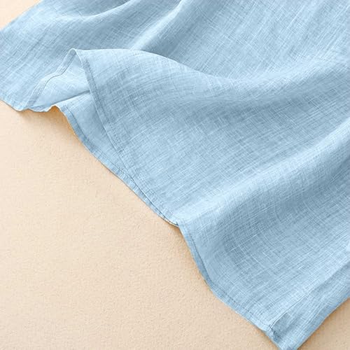 Cotton Linen Tank Tops for Women 2025 Summer Sleeveless Spaghetti Strap Tees Casual Loose Soild Color Tunic Shirts3