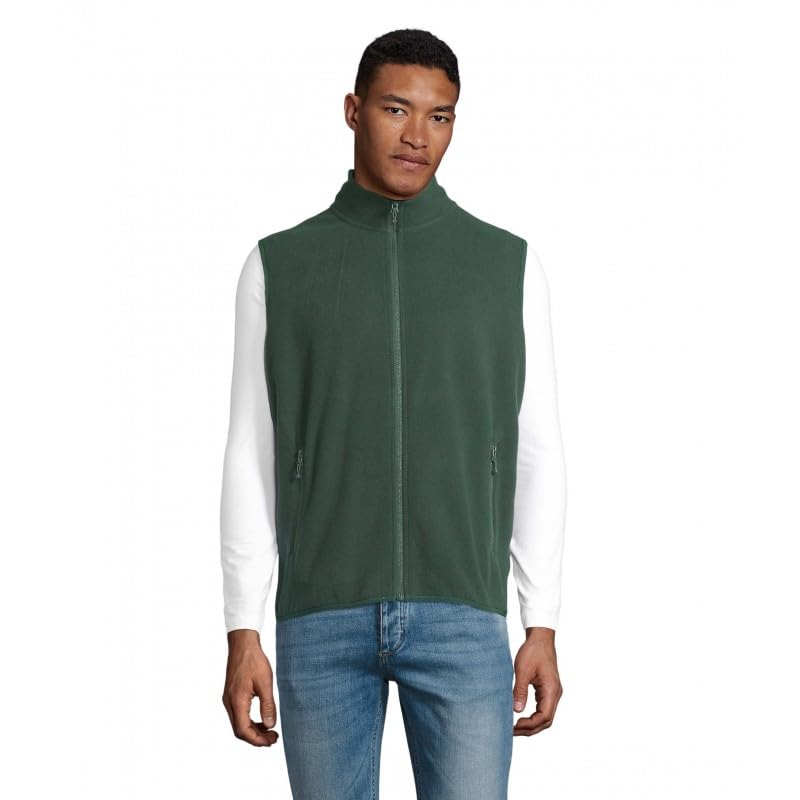 Veste micropolaire contre le froid SOL'S Factor BW gilet sans manche vert foret