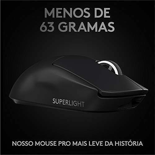 Mouse Gamer Sem Fio Logitech G PRO X SUPERLIGHT com Tecnologia LIGHTSPEED, Ultraleve 63g, 5 Botões P