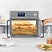 Kalorik 26 QT Digital Maxx Air Fryer Oven with 7 Accessories, Roaster, Broiler, Rotisserie, Dehydrator, Oven, Toaster, Pizza Oven and Slow Cooker. Includes Cookbook. Sears up to 500⁰F. Extra Large Capacity, All in One Appliance. Stainless Steel. AFO 47269 SS