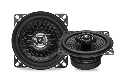 Caliber Haut Parleur Voiture - 2X Enceinte Voiture 80W - Haut Parleur coaxial 3 Voies - Noir - 10 cm - 30 mm Tweeters