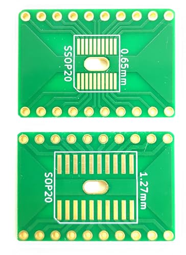 ����� �s�b�`�ϊ���� SOP20 SSOP20 TSSOP20 DIP�ϊ� 20PIN ���� 1.27mm�s�b�` 0.65mm�s�b�` �ŏ��z����0.4mm �����b�L 10���Z�b�g, SOP-SSOP-DIP20
