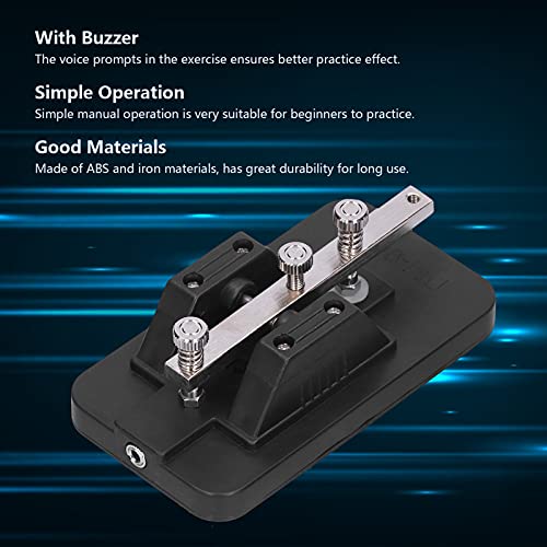 Morse Code Key, Morse Code Key Telegraph Tapper Handleiding CW Practice Tool Trainer met Zoemer voor Beginner - Image 3