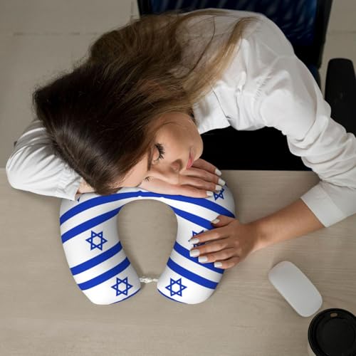 Almohada de viaje con diseño bandera israelí miniatura 7
