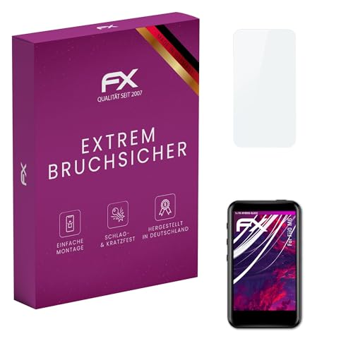 atFoliX Plastic Glass Protective Film compatible with FiiO M6 Glass Protector, 9H Hybrid-Glass FX Screen Protector