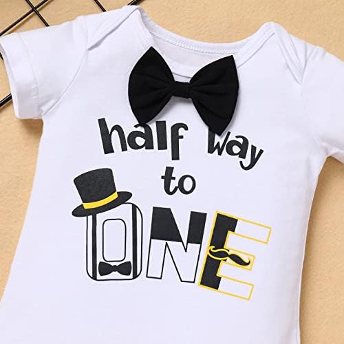 Half Birthday Onesie For Baby Boy Bonangber 1/2 Birthday Boy Half