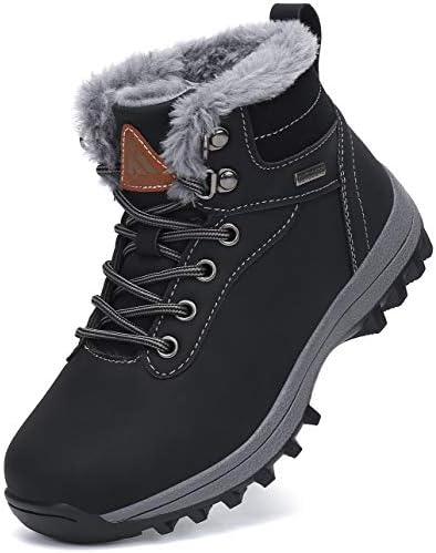 Mishansha Winterstiefel Kinder Warme Rutschfest Outdoor Gr.24-36 | Wasserabweisend, Freizeit, Komfort, Bequeme, Warm Gefüttertes, Winter, Trekkingschuhe, Kinderschuhe