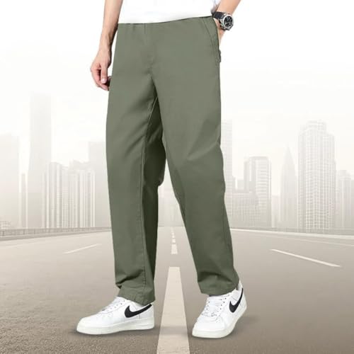 Easetactic Flex Fit Zipper-Pocket Durable Pants, Men's Cargo Pants Relaxed Fit with Elastic Waist3