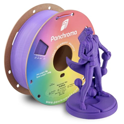 Image of Polymaker Panchroma PLA Purple 3D Printer Filament, 1.75mm, 1kg Spool, Easy to Print, High Speed Printing, Tangle Free, AMS Compatible, Perfect for Toys, Decor, Miniatures, Models & Cosplay