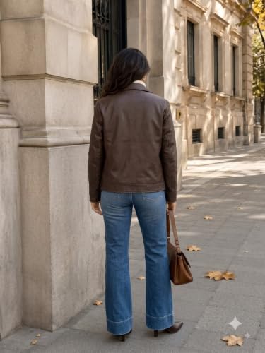 MAYKR brown faux leather jacket – image 2