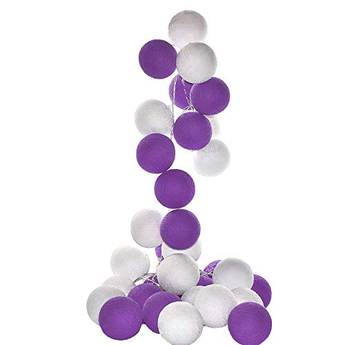 Cordão de Luz Led Adelaide Kit 20 Bolas Cormilu Roxo 110V