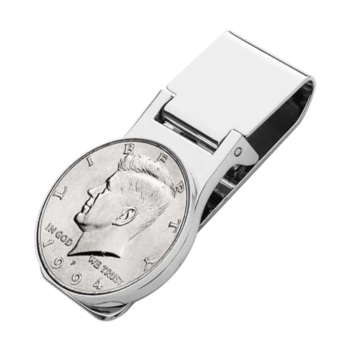 US 1994 Half Dollar Coin Hinged Money Clip NEW - Silver Plated Coin Bezel2