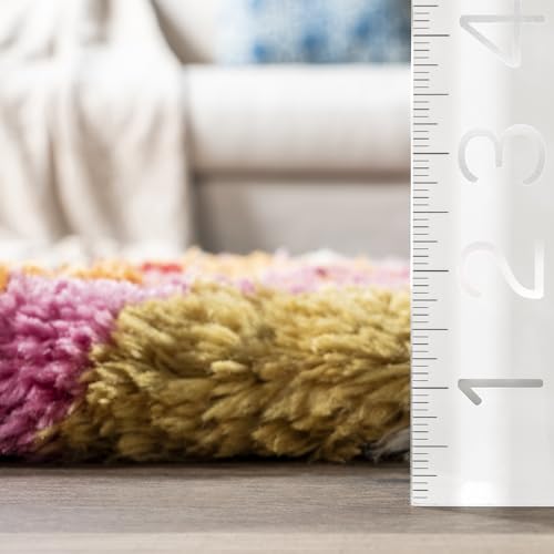 nuLOOM Handmade Carnival Abbey Shaggy Area Rug, 8x10, Multi