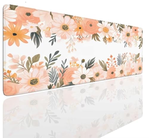 Tapis de bureau gaming fleurs pour organiser son espace de travail à la maison S-398