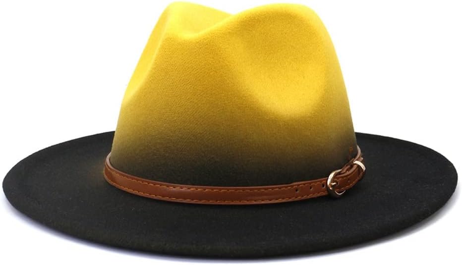 JSEIAJB Fedora Hat for Women Autumn Winter Wide Brim Jazz Caps British Vintage Panama Womens Felt