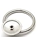 bnafes Drawer Ring Pull Drop Ring Knobs in Silver Tone - (6 Pcs)