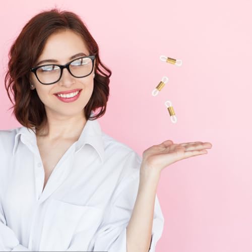 NOLITOY Lot de 50 Embouts de Chaîne de Lunettes en Silicone Transparent Blanc Connecteurs Antidérapants pour Porte-Chaîne Accessoires pour Lunettes de Soleil et Sport Taille Standard – vue 6