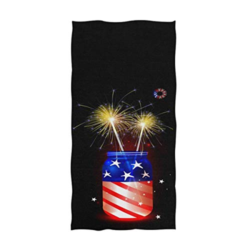 Sdmnsg-T 4th of July Stylish Luxuriant Beautiful Lavender Flowers Pattern Soft Absorbent Hand Towels Multipurpose (40 x 70cm)