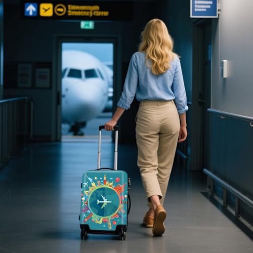 Image of WUJIAONIAO Travel Luggage Cover Baggage Suitcase Cover Protector Skins 18-32 Inch, A15 Go Travel, S (for 18--20 inch luggage), Fashion