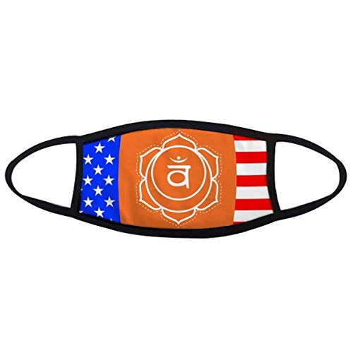 Cache-bouche bouddhisme sanskrit tissu réutilisable motif étoile drapeau imprimé