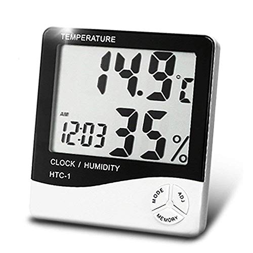 Image of 103-CTH Digital Indoor Hygrometer Thermometer with Clock by Supreme Traders Supertronics1989