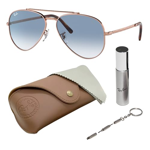 Image of Ray-Ban RB3625 NEW AVIATOR Pilot Shaped Sunglasses for Men & Women with Official RAYBAN Eyewear Kit