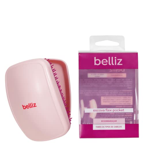 Escova Flex Pocket, Rosa, Belliz