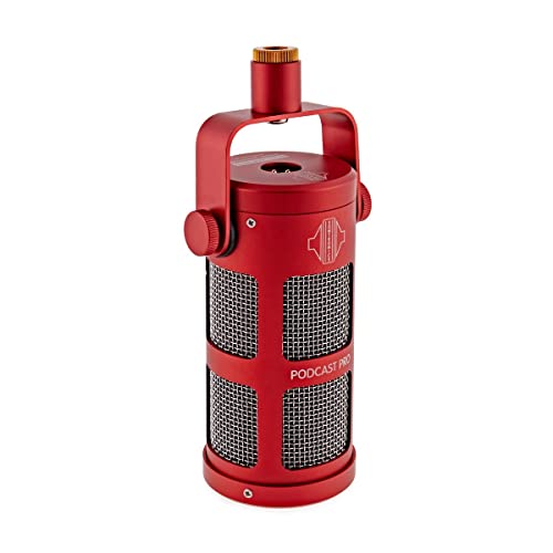 Sontronics Podcast Pro Supercardioid Dynamic Microphone For Podcast And Broadcast, Red #TOP1