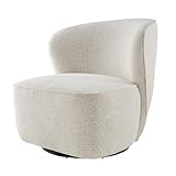 Riess Ambiente Drehbarer Design Sessel Gatsby - beige - Bouclé Tweed Soft - 360° Drehfunktion, fertig montiert