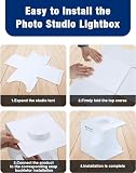 PULUZ Mini pudełko do studia fotograficznego, przenośny zestaw namiotowy 20 cm, białe, składane oświetlenie softbox z 20 diodami LED + 6 tłami do wyświetlania produktu