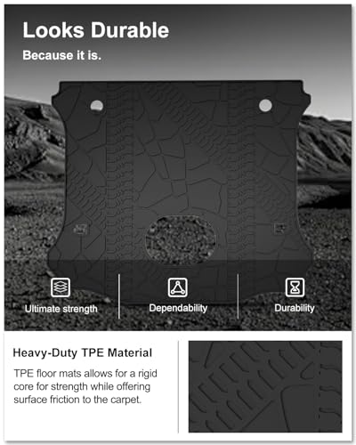 Image of Kiwi Master Cargo Mat for 2015-2018 Jeep Wrangler JK with Center subwoofer
