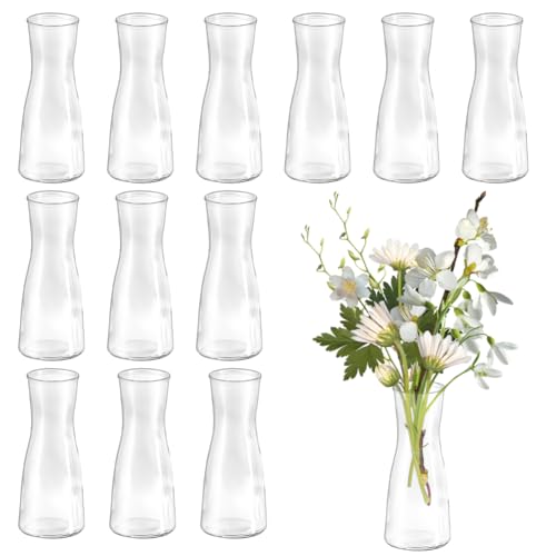 Mini jarrones de cristal y botellas de cristal para decoración de mesa 2