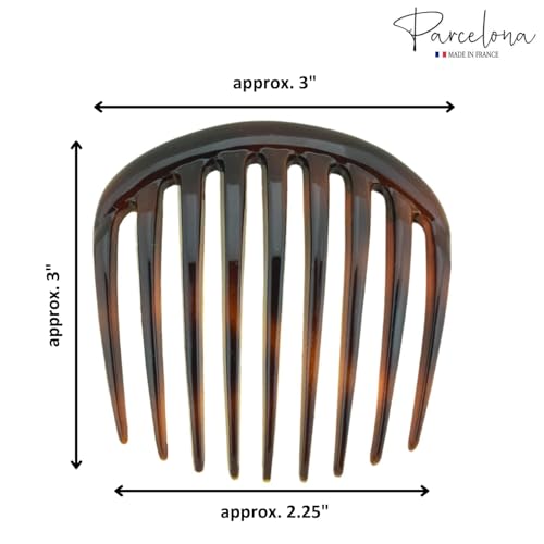 Parcelona Juego de 2 Peines Laterales French Smooth Edge miniatura 6