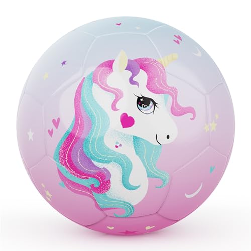 PP PICADOR Soccer Ball Size 3, Kids Soccer Ball for Girls Boys Toddler Indoor Outdoor Sport Training with Pump (Soccer Blind Box: Unicorn or Colorful)
