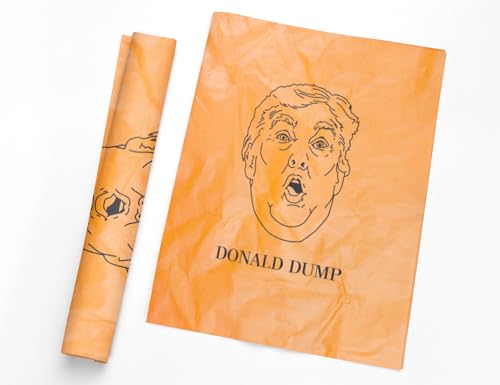 Image of Generic Dumps for Trump and World Leaders, 150 Dog Waste Bags (Donlad D), Orange
