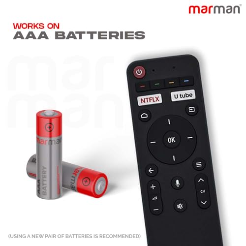 Image of marman Compatible with Haier Smart Tv Remote Control Model HTR-U28 Suitable for 4K LED FHD UHD QLED Android Television with Bluetooth Voice Command and Google Assistant - Pairing Must!