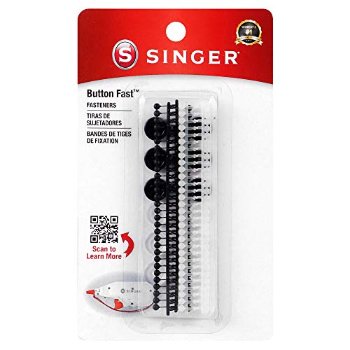 SINGER Fast Replacement Fasteners and Buttons, White 132 Piece