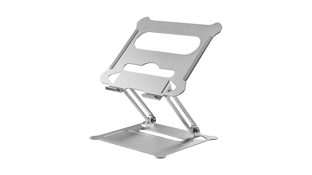 Skill TechSH-LP15, Dual Adjustment Laptop Risers, Max.Capacity(per layer): 5kg (11lbs), Silver