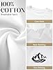 TOMEEK Mens T Shirt Short Sleeve Summer, 100% Cotton Men's T-Shirts Oversized Crew Neck Casual Top Fashion Print Basic Tee(White,L) #4